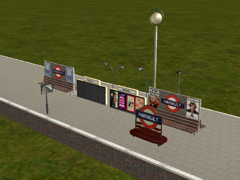 London Underground Platform Fittings in Trainz